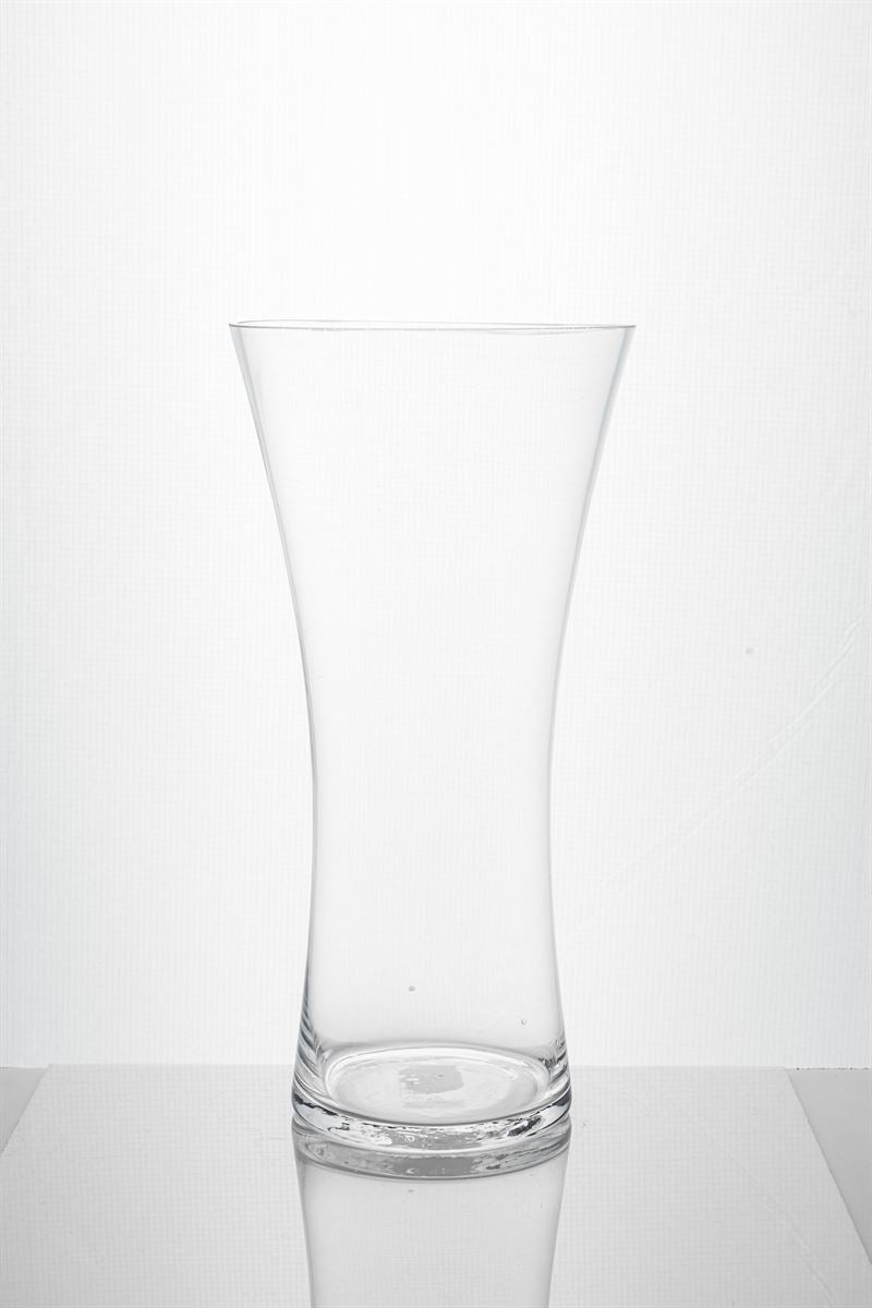 12 Inch Clear Hour Glass Vase 6W x 12H -- 6 Per Case