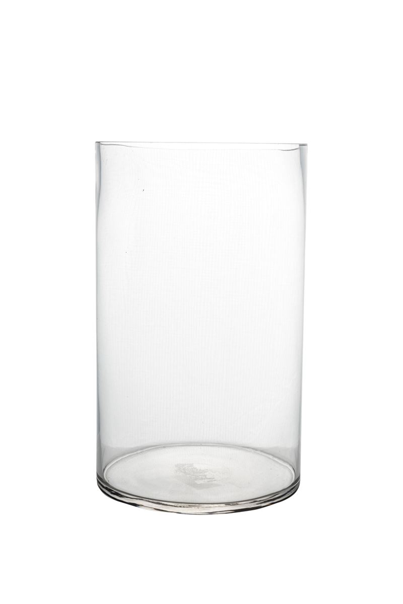 10 Inch Clear Cylinder Glass Vase 6"W x 10"H -- 6 Per Case