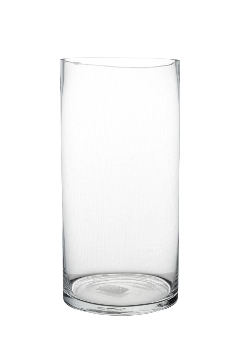 12 Inch Clear Cylinder Glass Vase 6"W x 12"H -- 6 Per Case