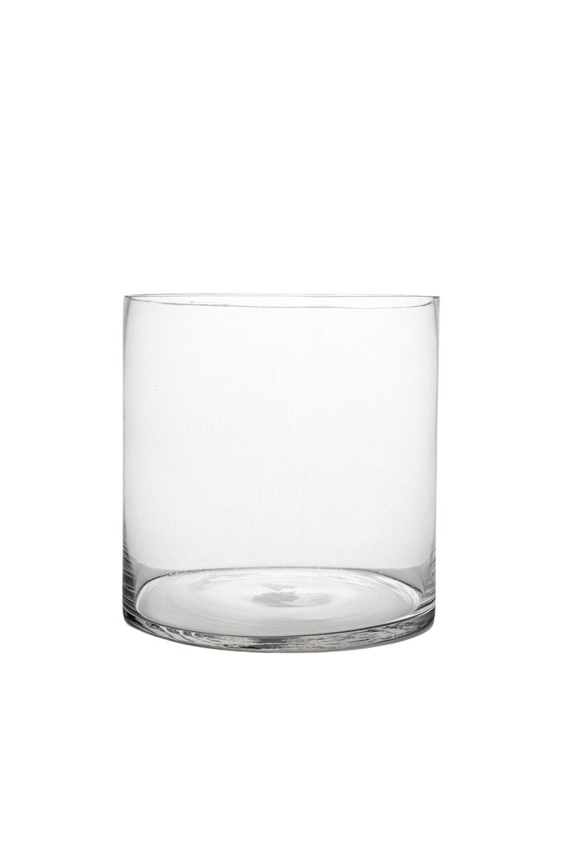 8 Inch Clear Cylinder Glass Vase 8"W x 8"H -- 6 Per Case