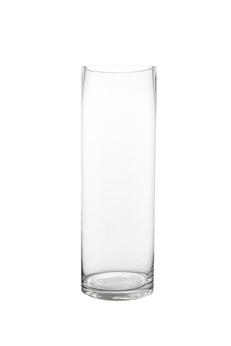 12 Inch Clear Cylinder Glass Vase 4"W x 12"H -- 12 Per Case