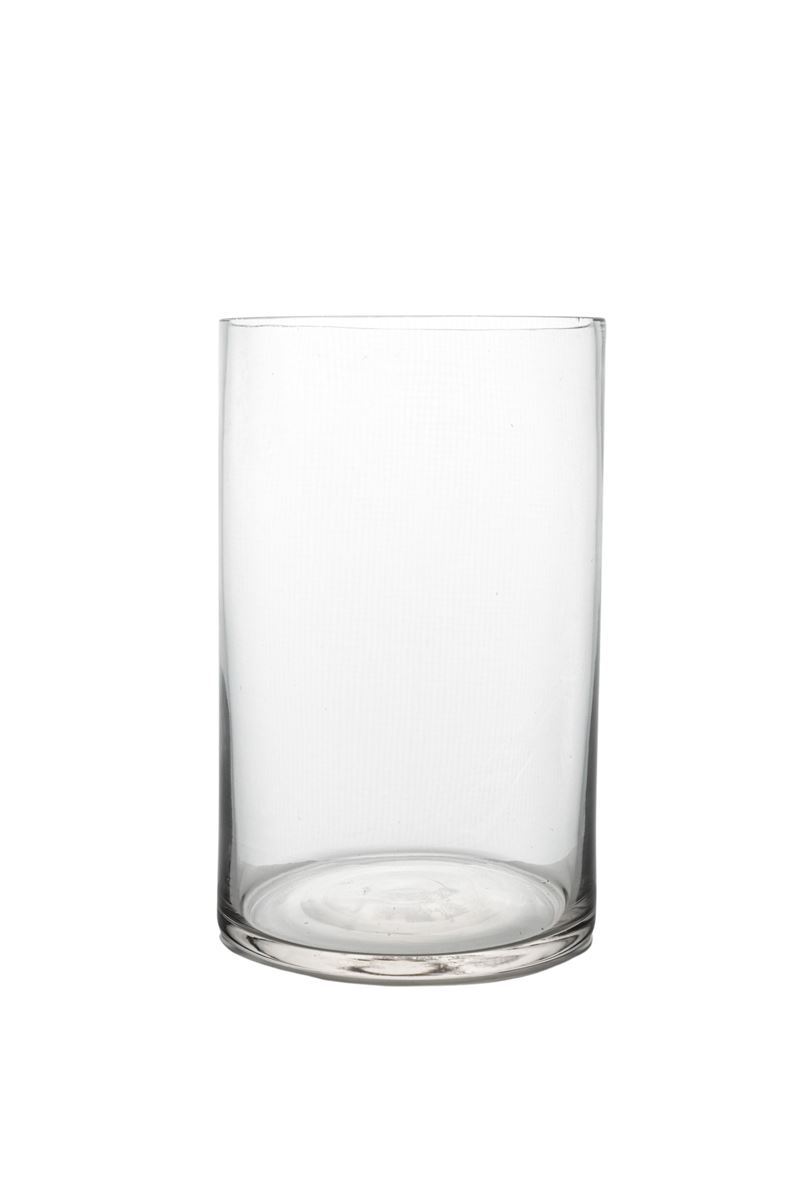 8 Inch Clear Cylinder Glass Vase 5"W x 8"H -- 24 Per Case