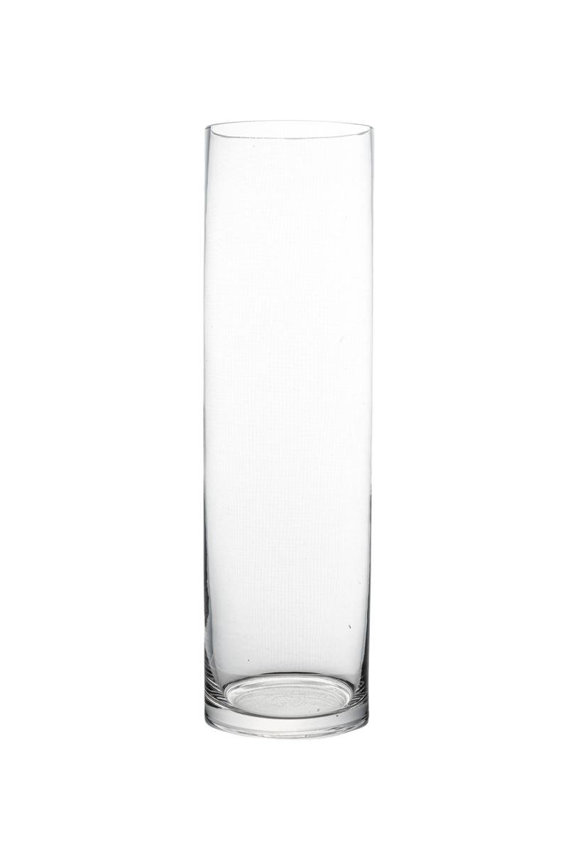 13.5 Inch Clear Cylinder Glass Vase 4"W x 13.5"H -- 12 Per Case
