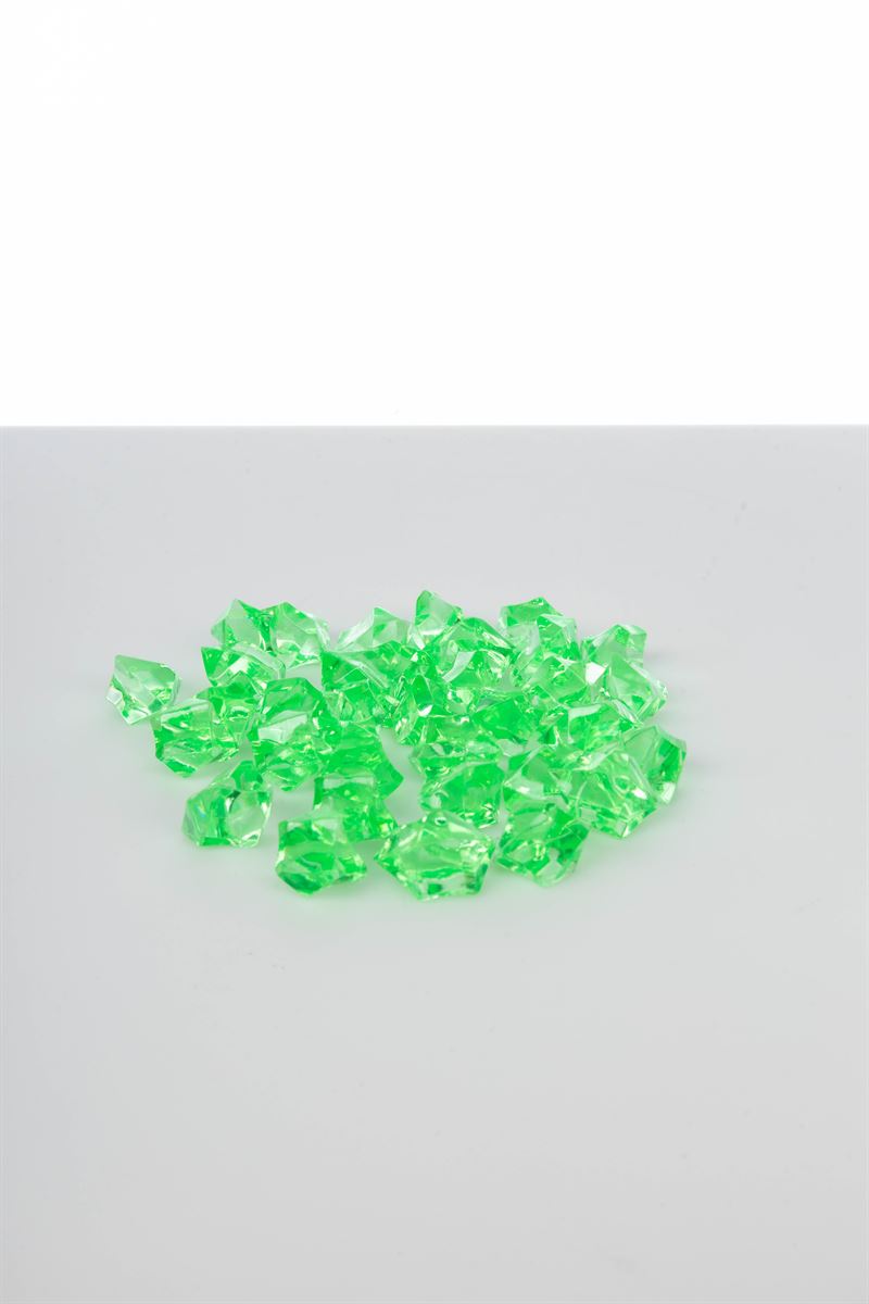 Green Acrylic Gems -- 24 Per Case