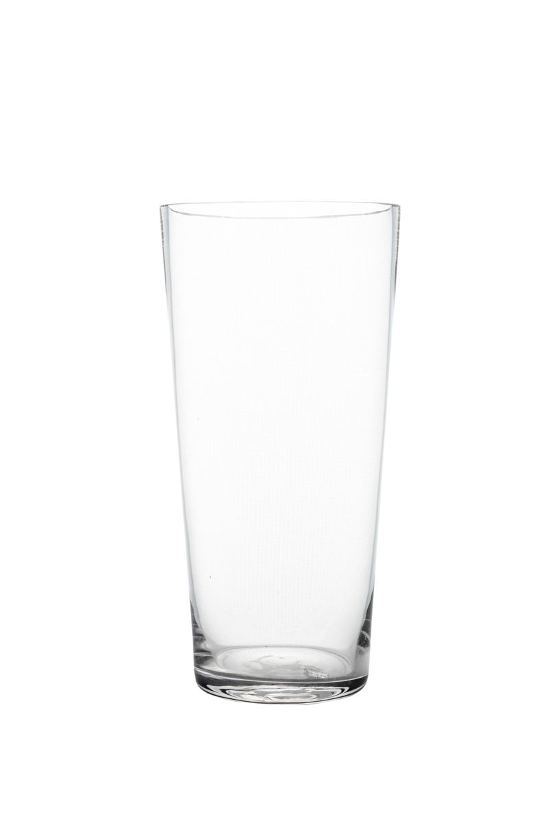 10 Inch Clear Cup Glass Vase 5"W x 10"H -- 12 Per Case