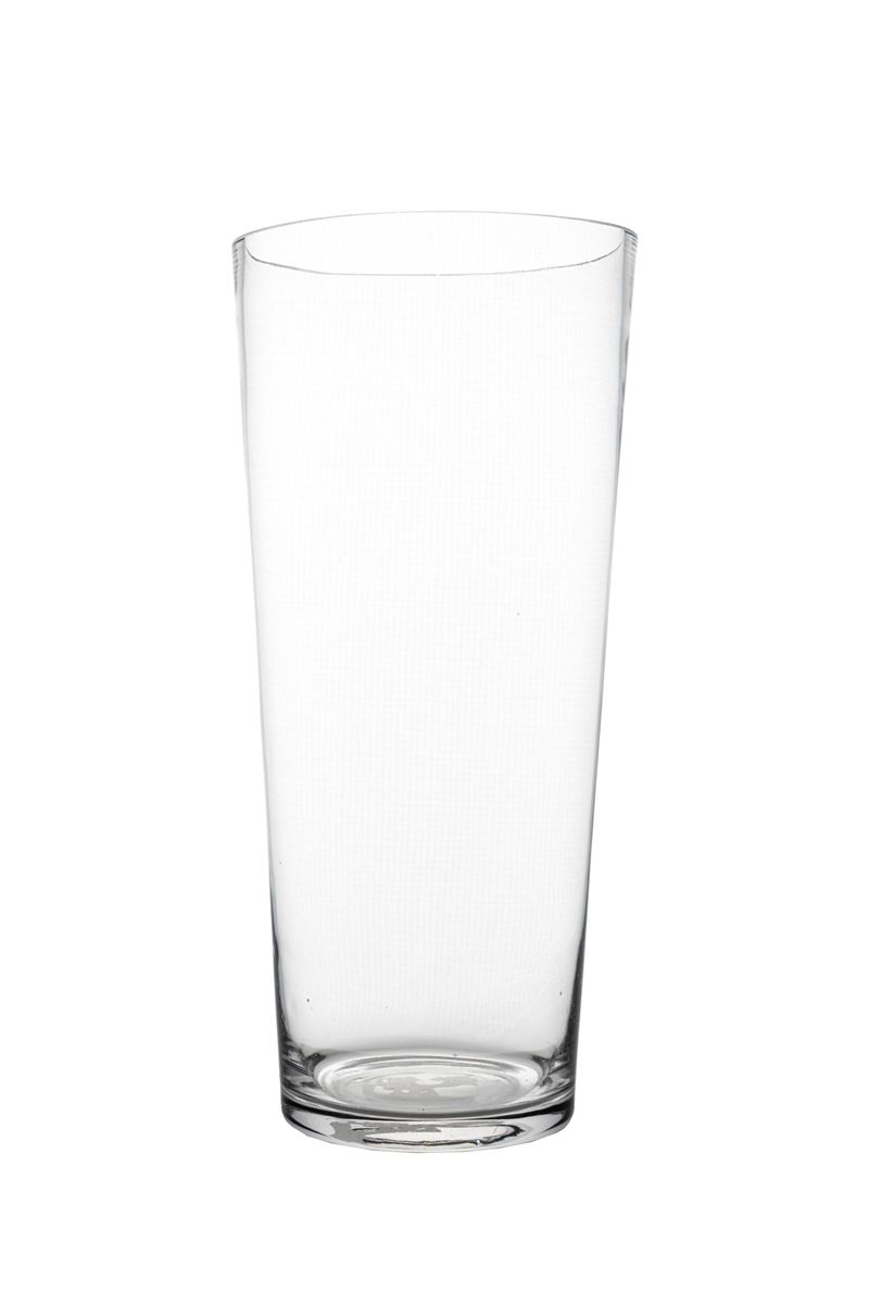 12 Inch Clear Cup Glass Vase 5.5"W x 12"H -- 12 Per Case