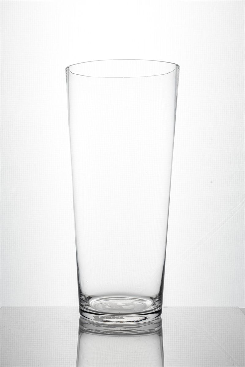 12 Inch Clear Cup Glass Vase 5.5W x 12H -- 12 Per Case