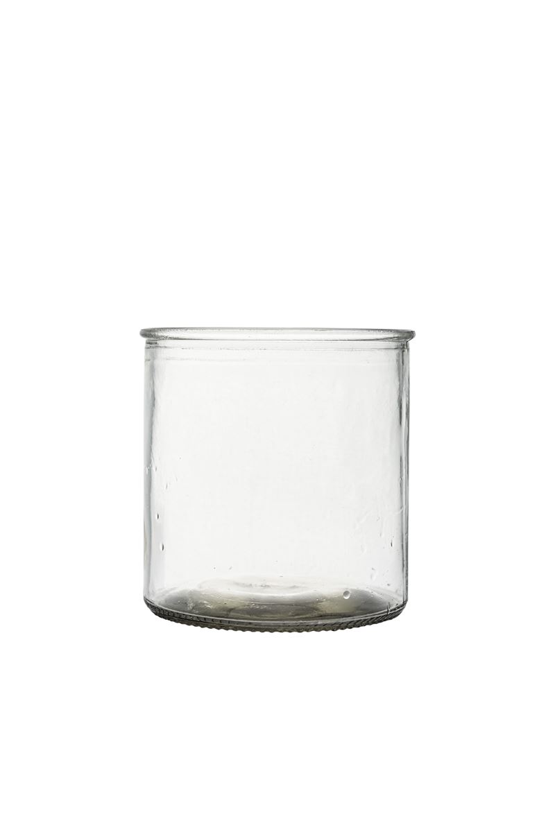 4 Inch Clear Cylinder Glass Vase 4"W x 4"H -- 12 Per Case
