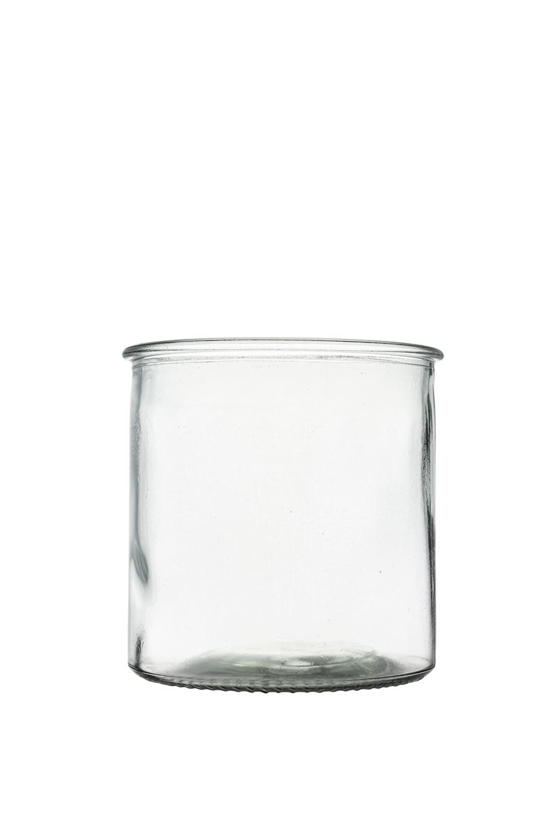 5 Inch Clear Cylinder Glass Vase 4.75"W x 5"H -- 12 Per Case