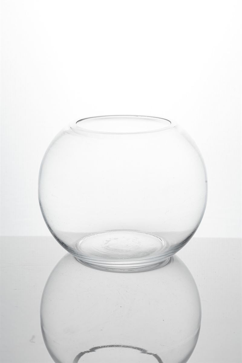 4.5 Inch Clear Fishbowl Glass Vase 6D x 4W x 4.5H -- 48 Per Case