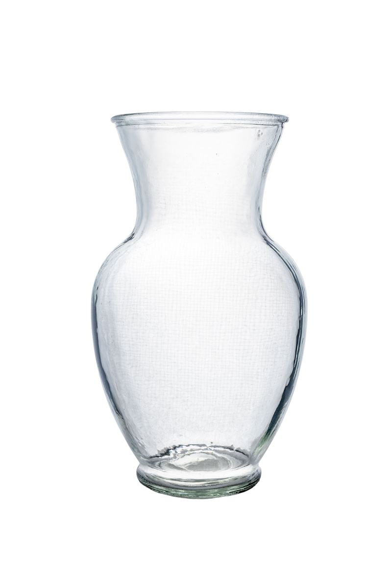 11 Inch Clear Belly Glass Vase 5"W x 11"H -- 6 Per Case