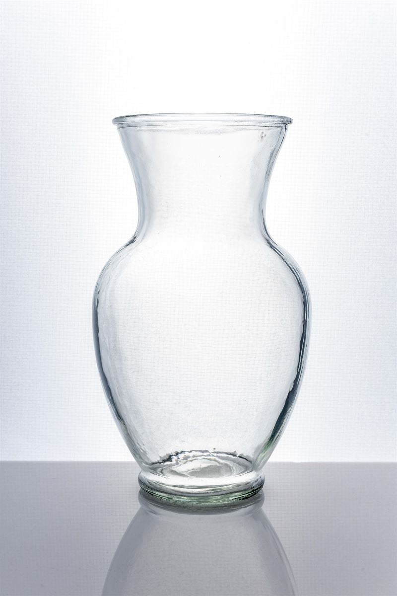 11 Inch Clear Belly Glass Vase 5W x 11H -- 6 Per Case