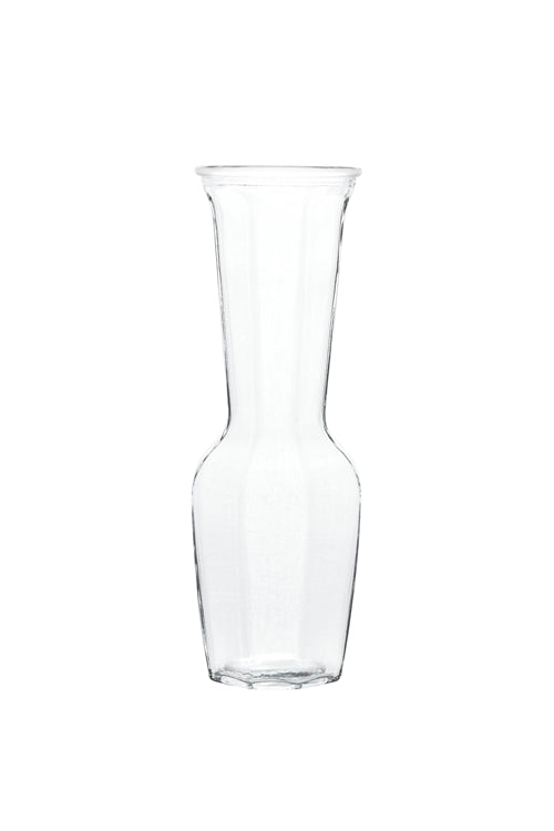 9 Inch Clear Bunch Glass Vase 3"W x 9"H -- 24 Per Case