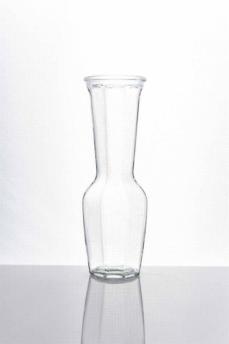 9 Inch Clear Bunch Glass Vase 3W x 9H -- 24 Per Case