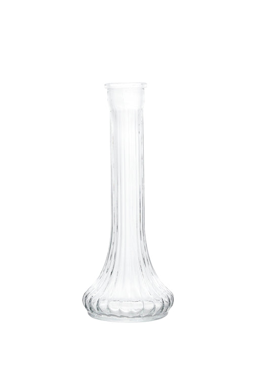 9 Inch Clear Bud Glass Vase 1.5"W x 9"H -- 24 Per Case