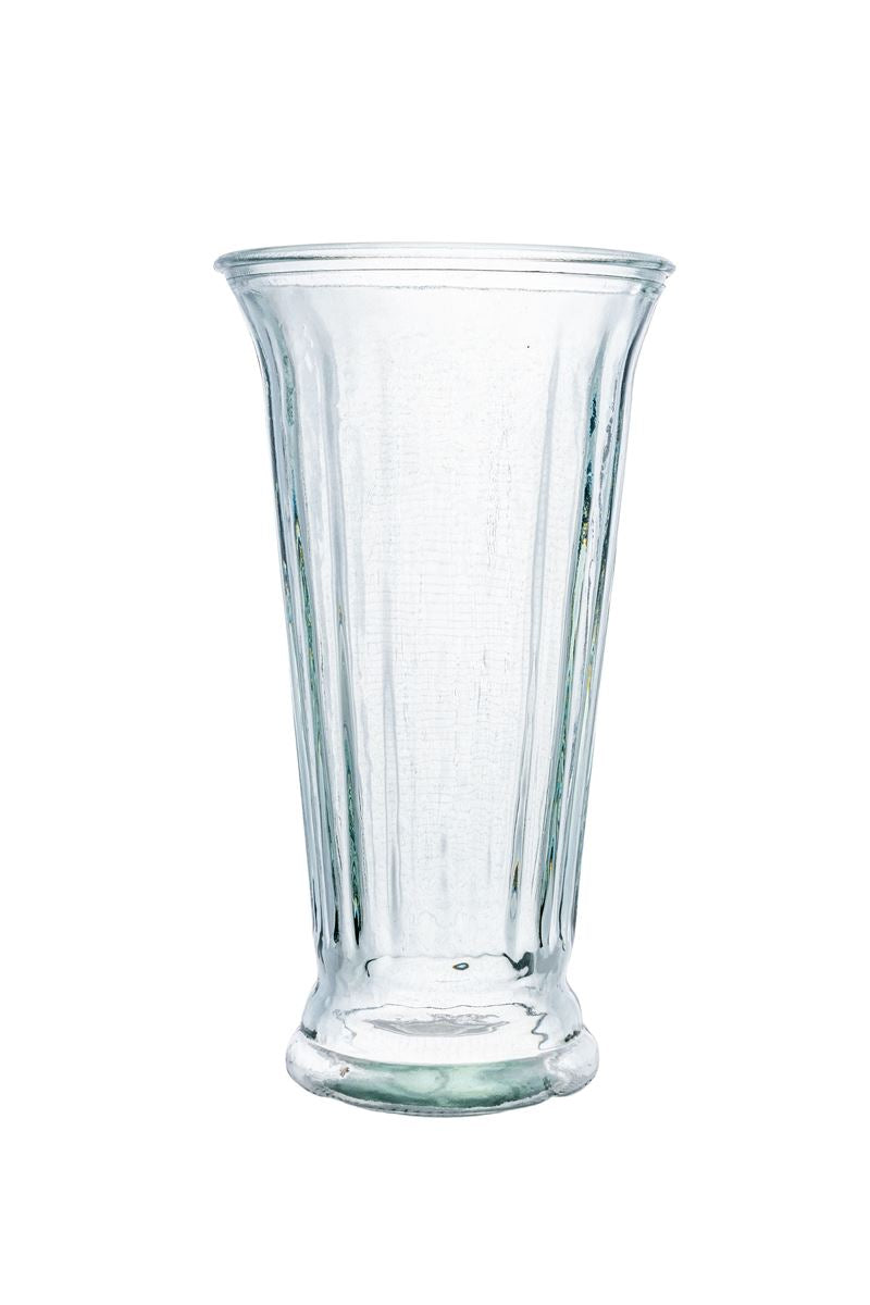 10 Inch Clear Cup Glass Vase 5.5"W x 10"H -- 6 Per Case