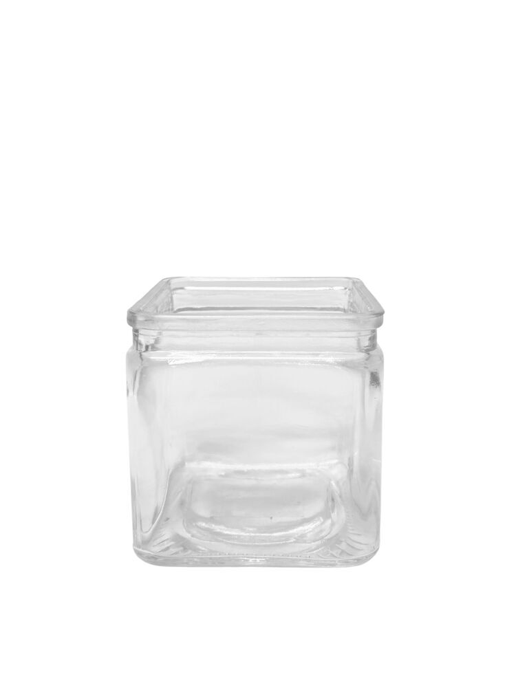 4 Inch Clear Cube Glass Vase 4"W x 4"H -- 12 Per Case