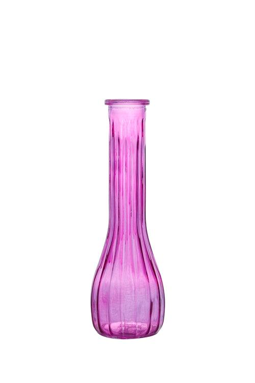8.5 Inch Pink Bud Glass Vase 1.75"W x 8.5"H -- 24 Per Case
