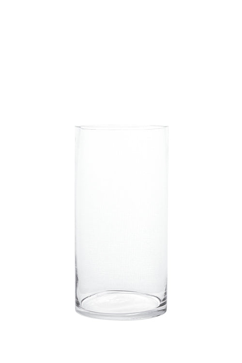 8 Inch Clear Cylinder Glass Vase 4"W x 8"H -- 24 Per Case