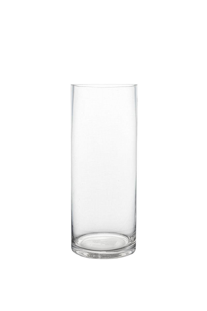 10 Inch Clear Cylinder Glass Vase 4"W x 10"H -- 12 Per Case