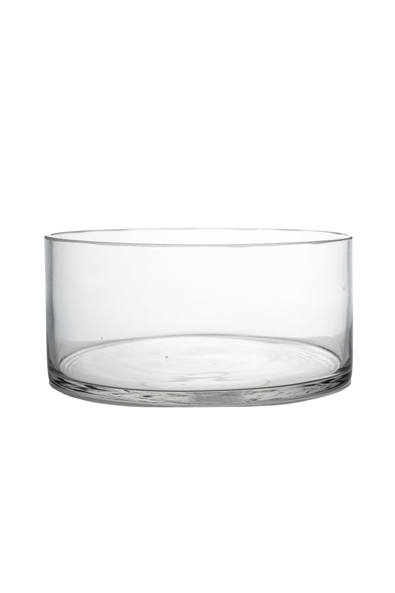 4 Inch Clear Cylinder Glass Vase 10"W x 4"H -- 6 Per Case