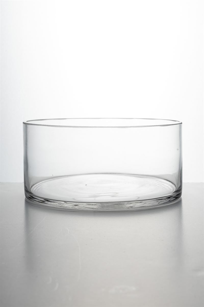 4 Inch Clear Cylinder Glass Vase 9W x 4H -- 8 Per Case