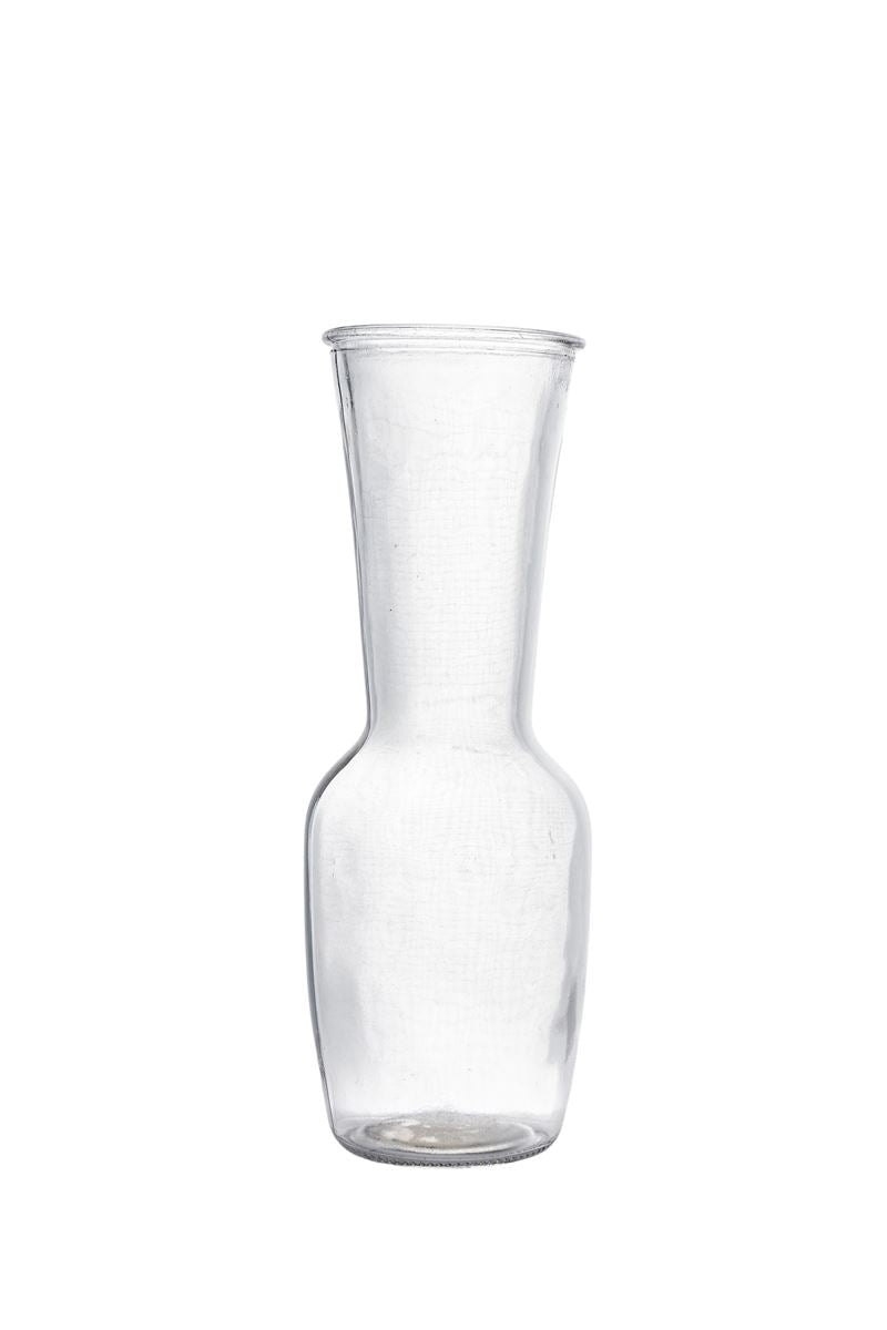 9 Inch Clear Bunch Glass Vase 2.75"W x 9"H -- 24 Per Case