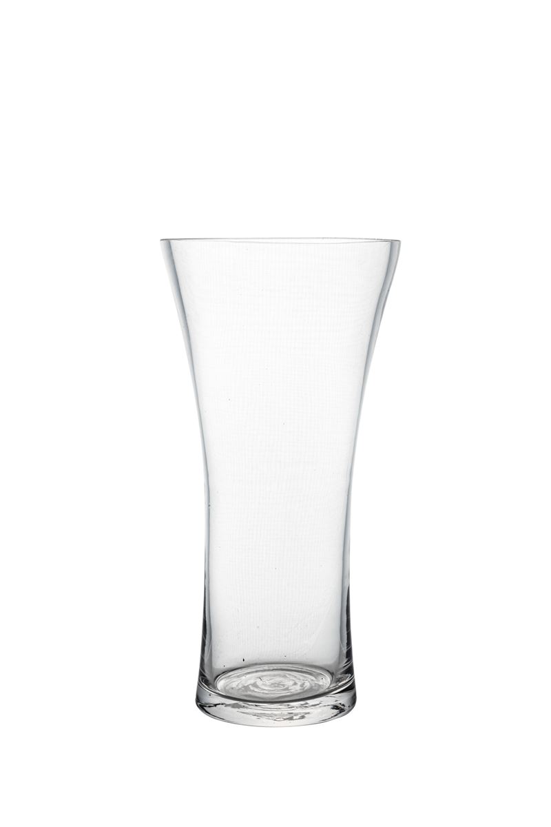 10 Inch Clear Hour Glass Vase 4.75"W x 10"H -- 12 Per Case
