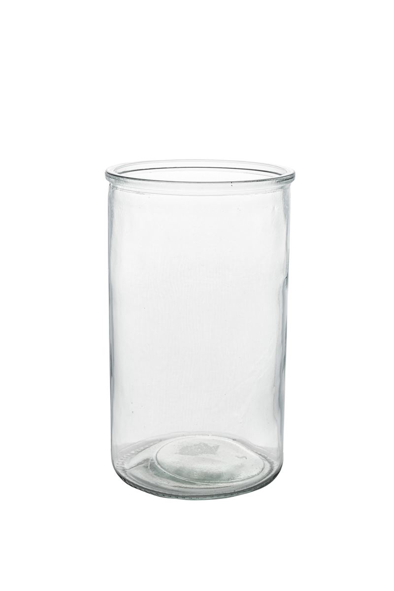 8 Inch Clear Cylinder Glass Vase 4.75"W x 8"H -- 12 Per Case
