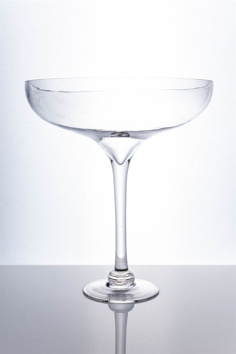 16 Inch Clear Martini Glass Vase 14W x 16H -- 1 Per Case