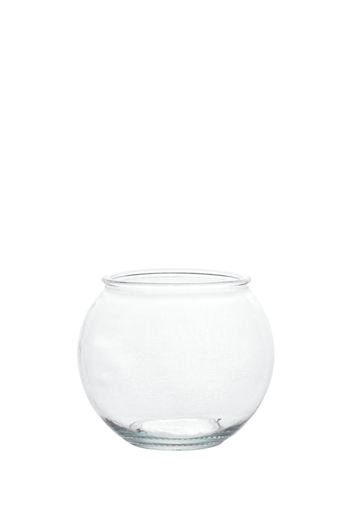 5 Inch Clear Fishbowl Glass Vase 6"D x 5"H -- 12 Per Case