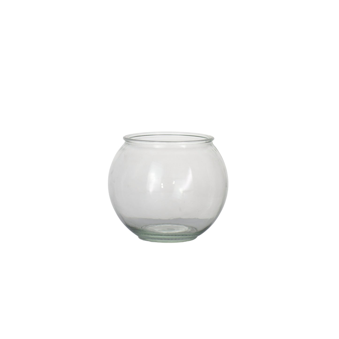 5 Inch Clear Fishbowl Glass Vase 6"D x 4.5"W x 5"H -- 12 Per Case
