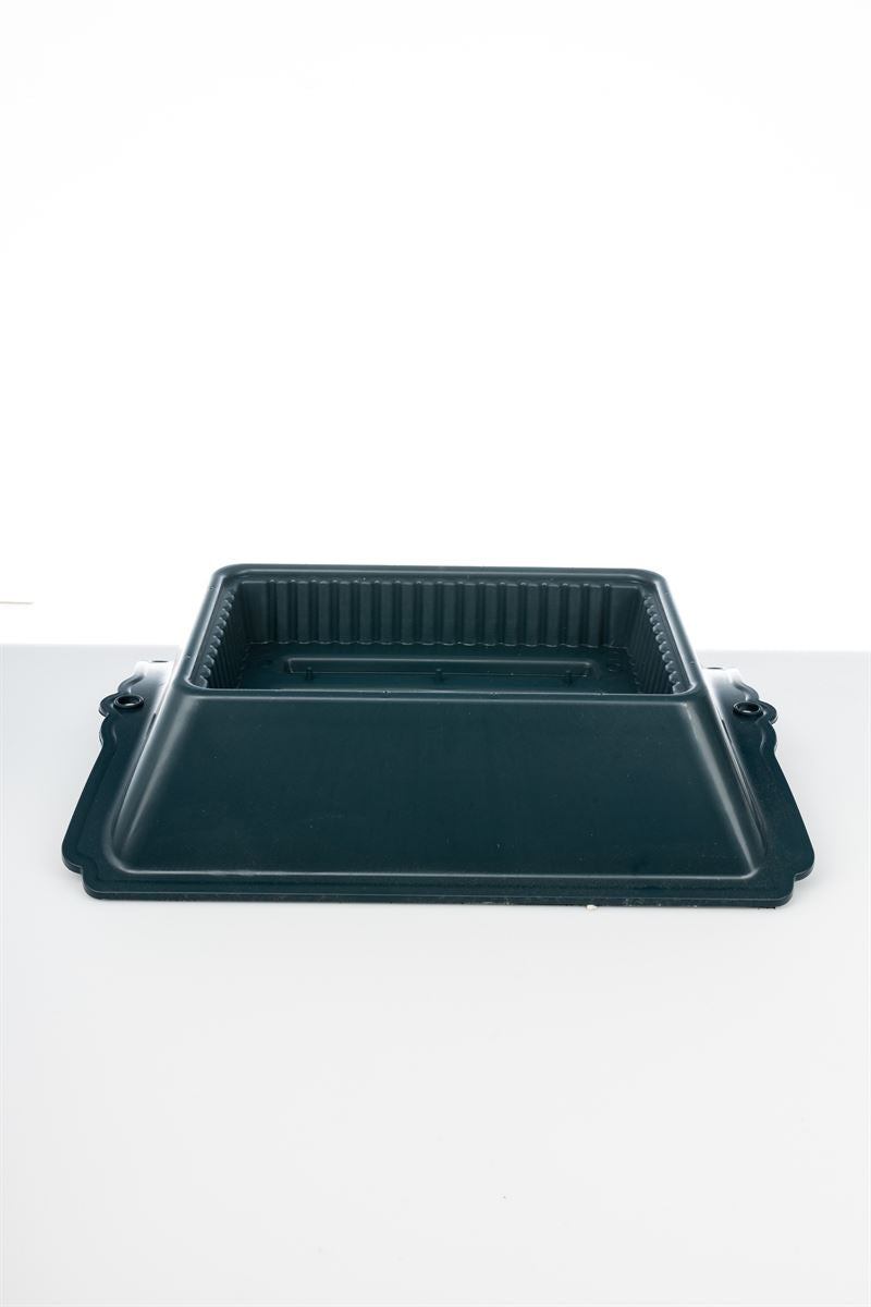 14 Inch Green Deluxe Casket Plastic Planter 14L x 10.5W -- 12 Per Case
