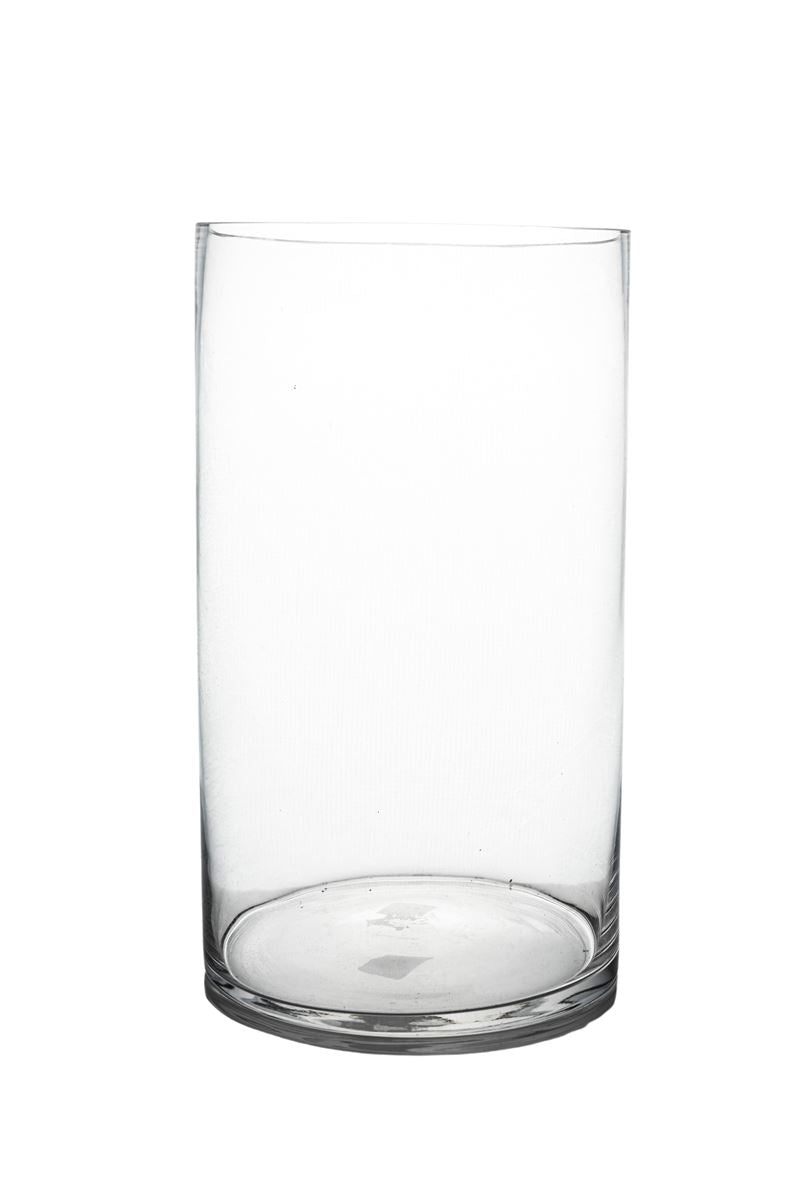 14 Inch Clear Cylinder Glass Vase 8"W x 14"H -- 4 Per Case