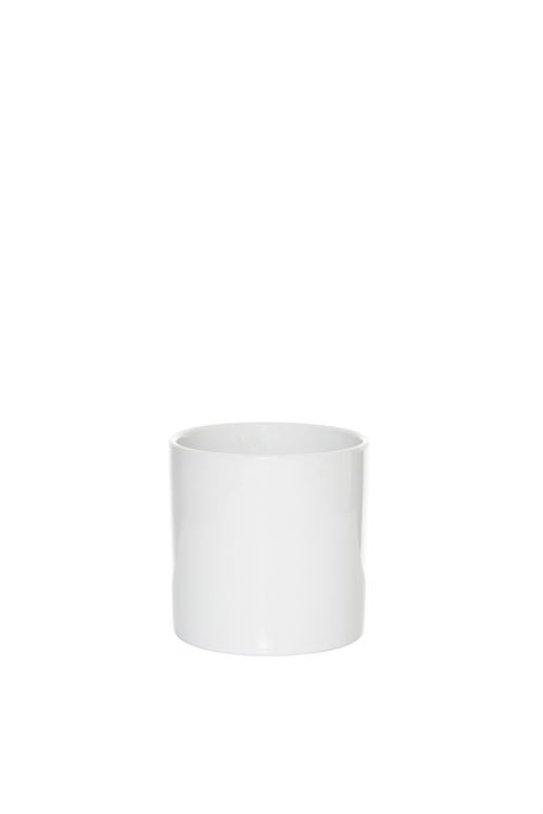 4 Inch Glossy White Cylinder Ceramic Vase 4W x 4H -- 36 Per Case