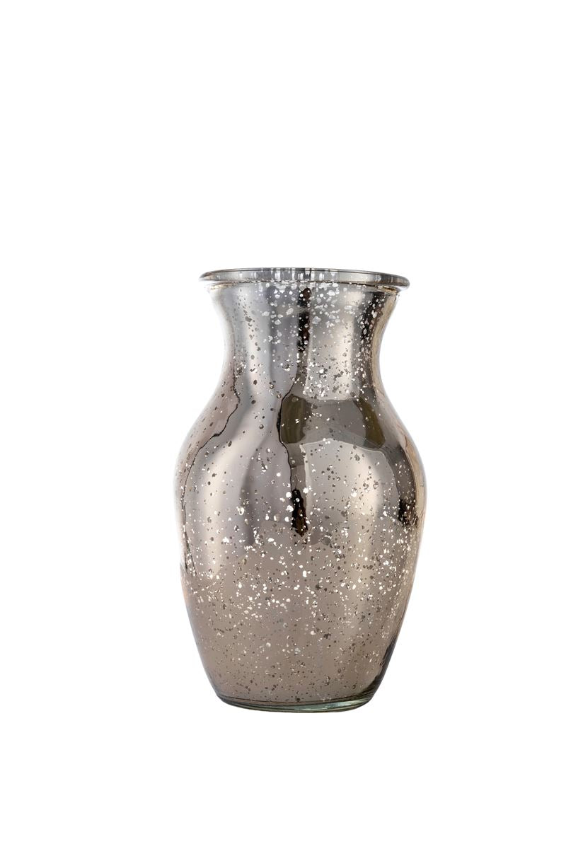 8 Inch Mercury Gold Ginger Glass Vase 4"W x 8"H -- 12 Per Case