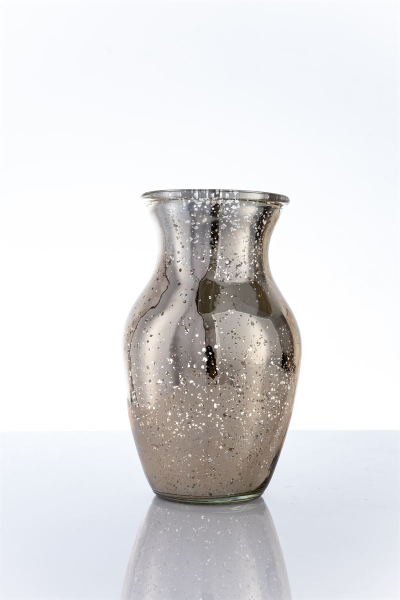 8 Inch Mercury Gold Ginger Glass Vase 4W x 8H -- 12 Per Case