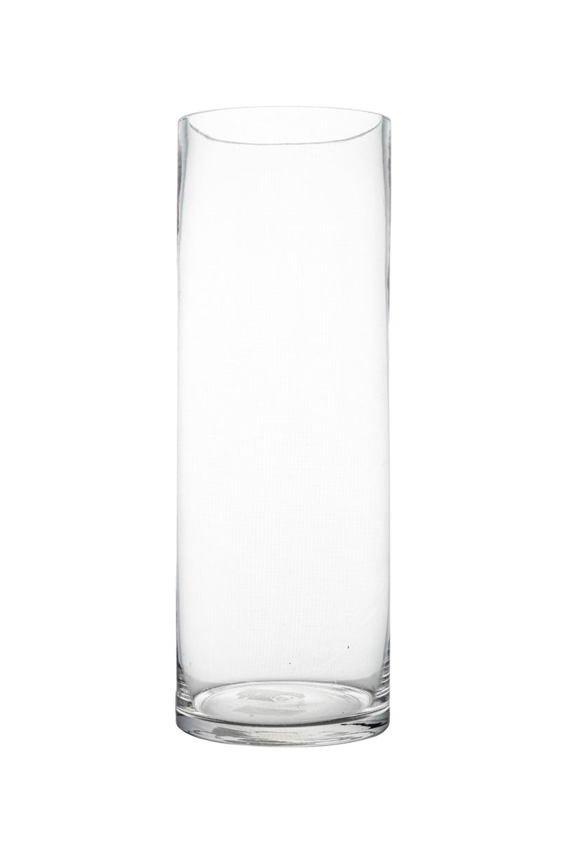 14 Inch Cylinder Glass Vase 5"W x 14"H -- 12 Per Case