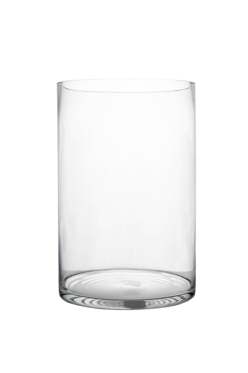 10 Inch Clear Cylinder Glass Vase 8"W x 10"H -- 6 Per Case