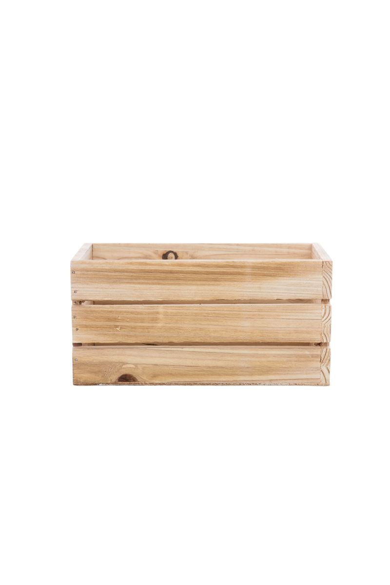 4 Inch White Rectangle Wooden Planter w/ Plastic Liner 8"L x 4"W x 4"H -- 18 Per Case