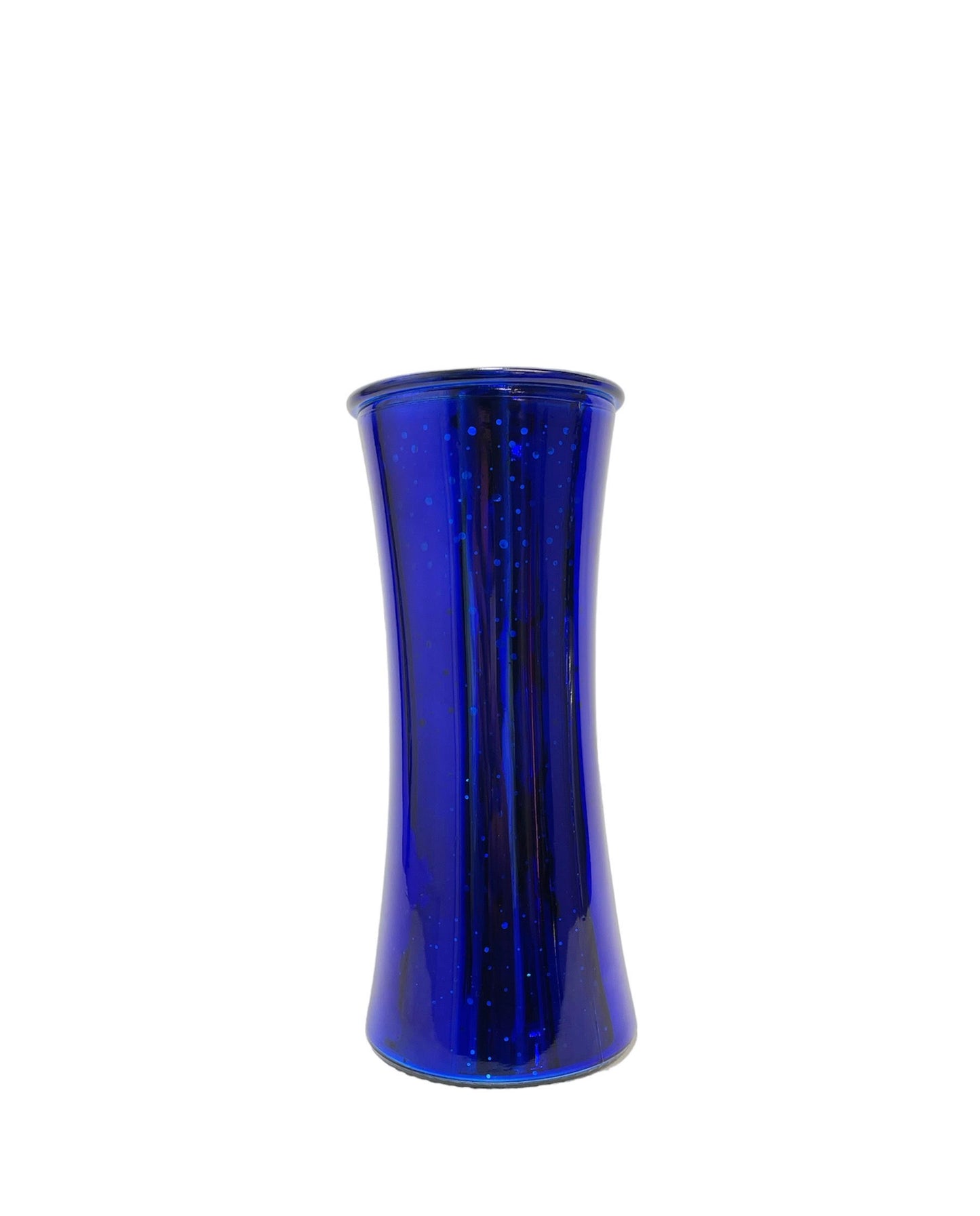 10 Inch Mercury Blue Gathering Glass Vase 4"W x 10"H -- 12 Per Case