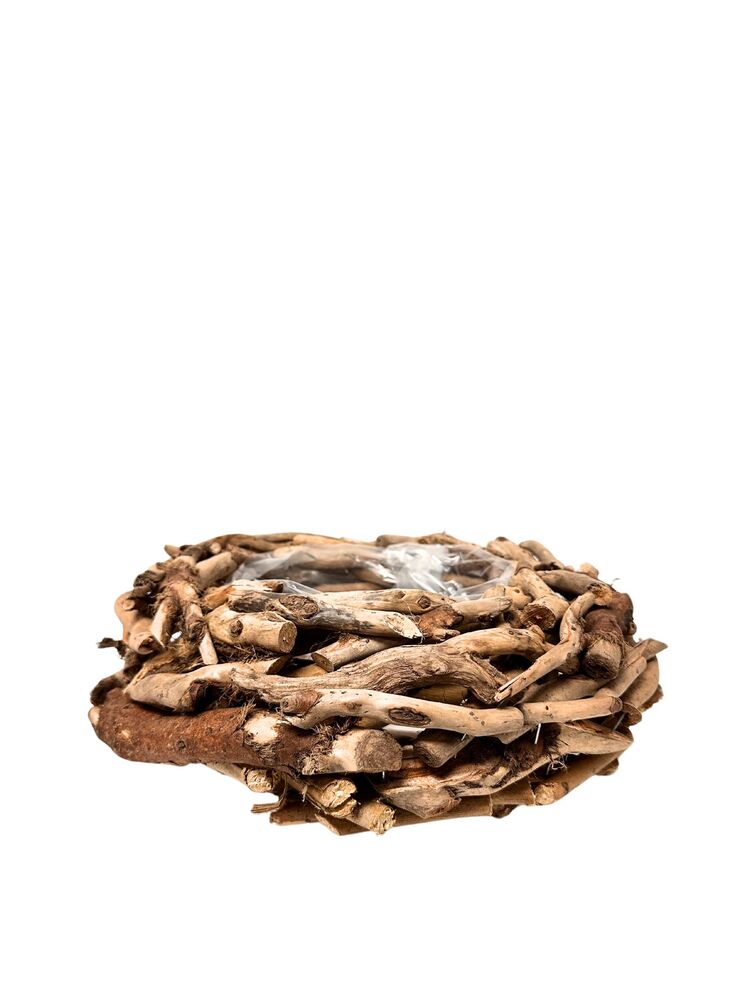4 Inch Round Wood Planter 12W x 12L x 4H -- 8 Per Case