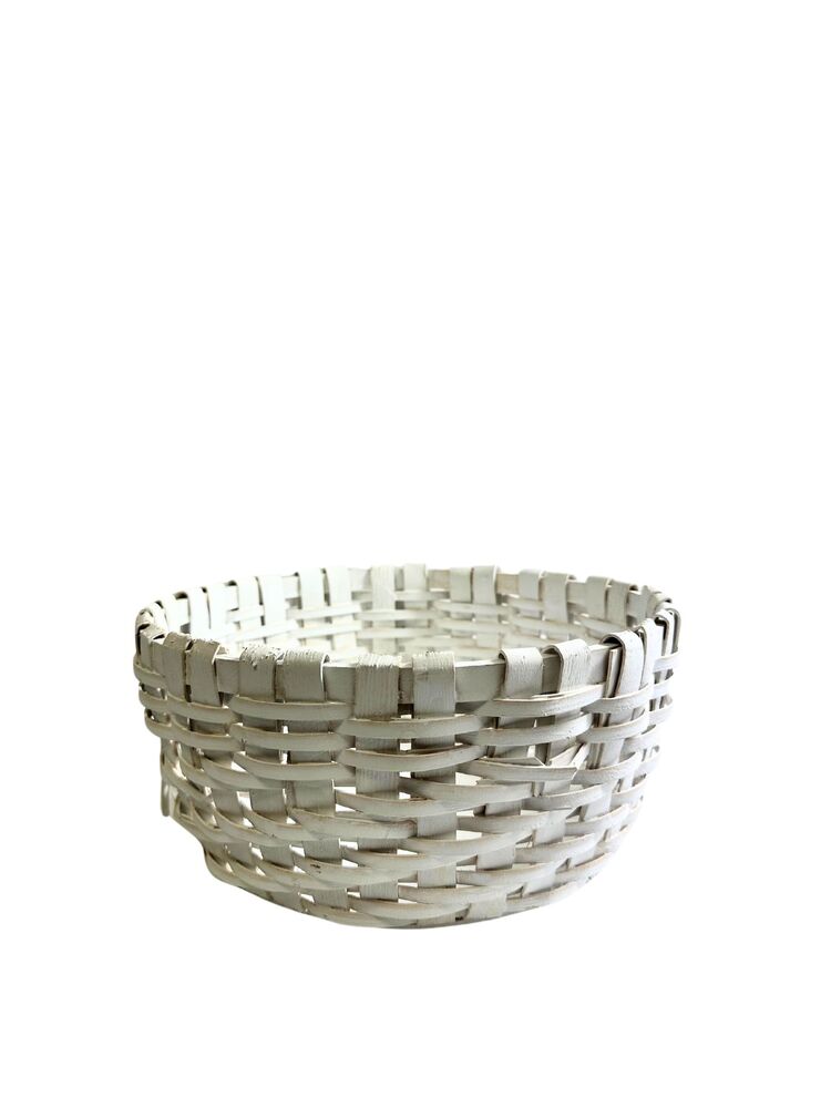 10 Inch White Round Basket No Handle 10"W x 4.5"H -- 60 Per Case