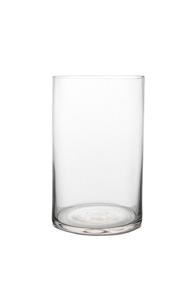 8 Inch Clear Cylinder Glass Vase 5"W x 8"H -- 30 Per Case