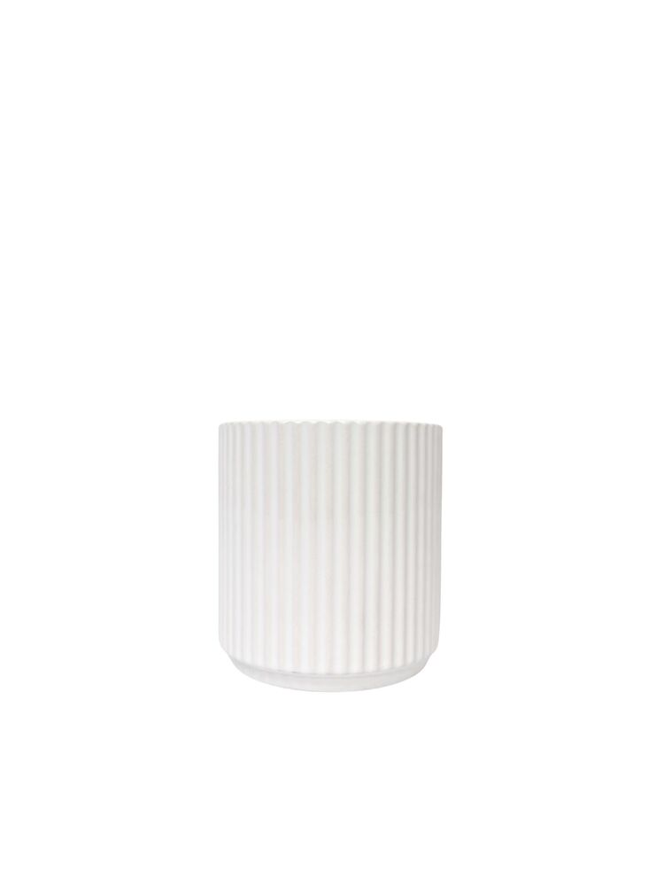 4 Inch White Cylinder Ceramic Vase 4W x 4H -- 36 Per Case