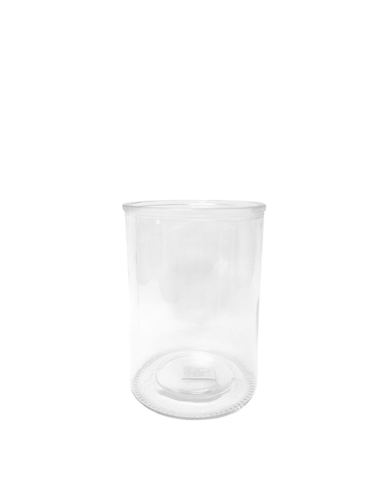 8 Inch Clear Cylinder Glass Vase 6"W x 8"H -- 12 Per Case