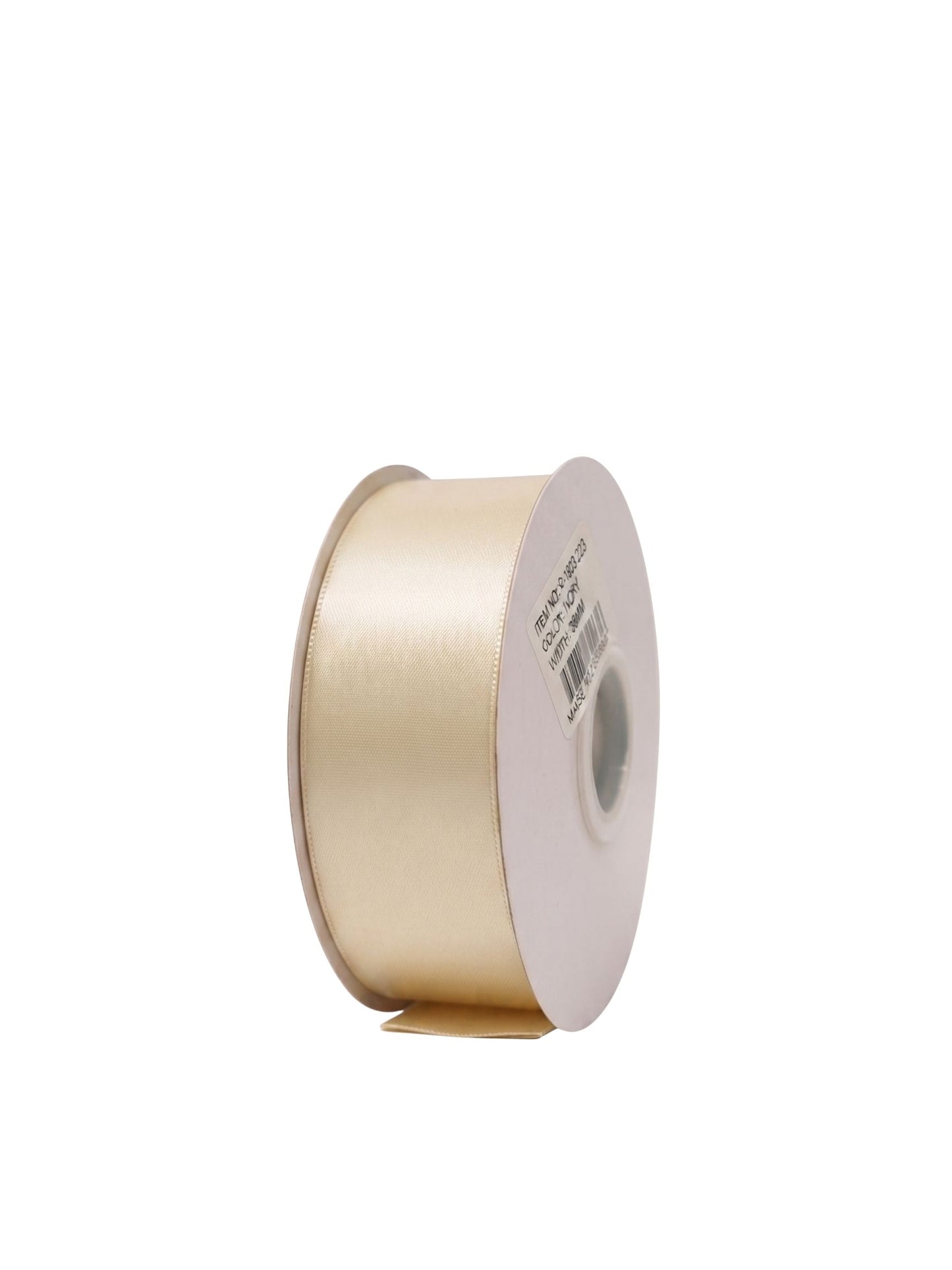 1.5 Inch Polyester Single Satin Ribbon (50 Yards) - Ivory -- 9 Per Case