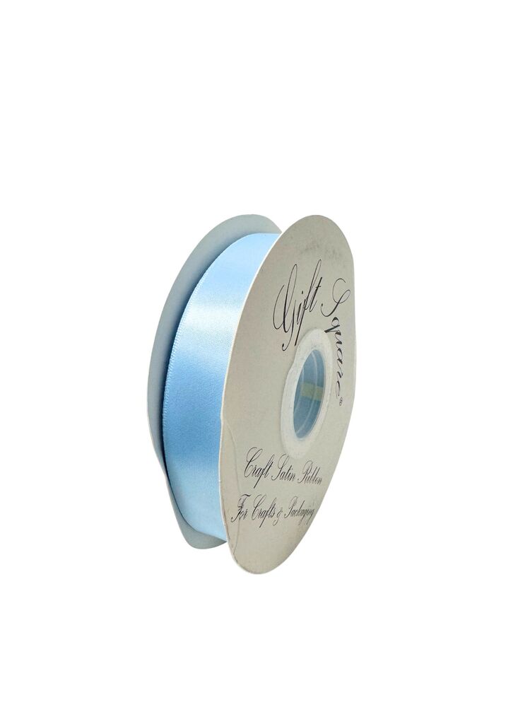 7/8 Inch Polyester Single Satin Ribbon (50 Yards) - Blue Topaz -- 13 Per Case