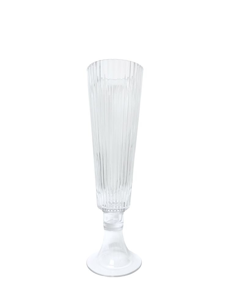 19.75 Inch Clear Cone Pedestal Glass Vase 5.5"W x 19.75"H -- 6 Per Case
