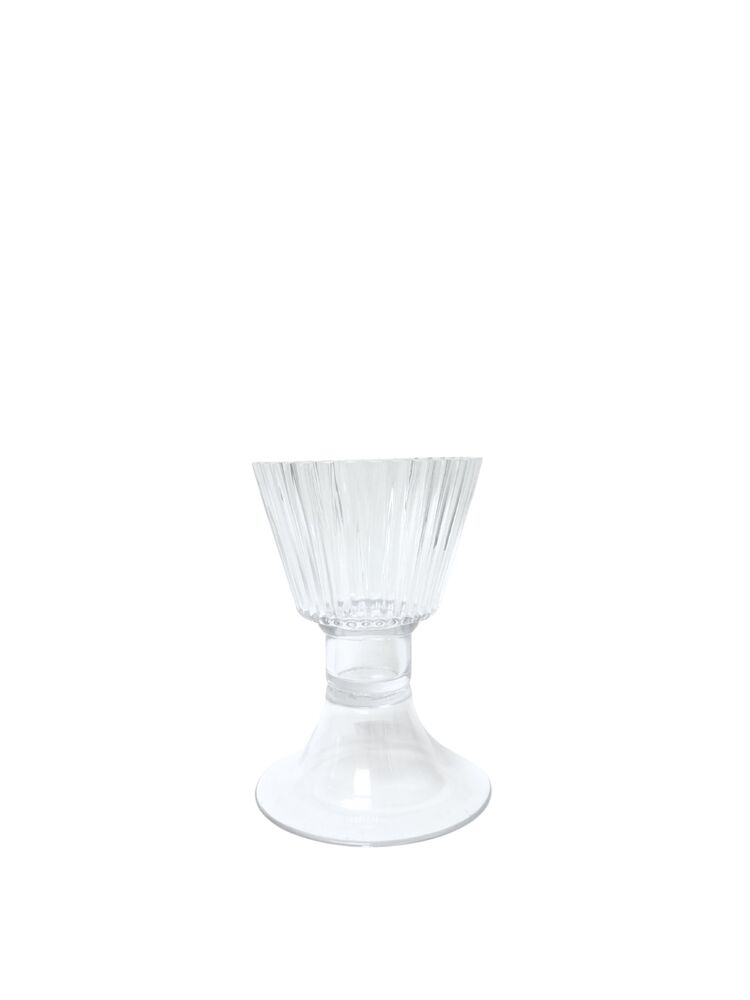 8 Inch Clear Cone Pedestal Glass Vase 5.5"W x 8"H -- 12 Per Case